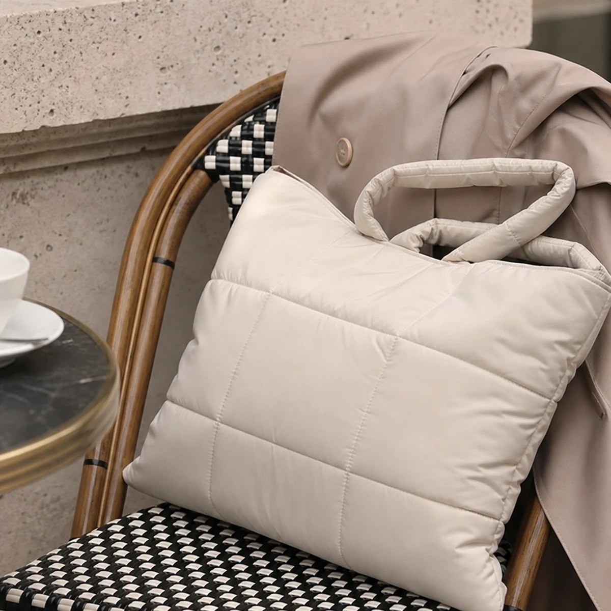 Elise Quilted Mini Boston Bag
